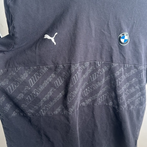 PUMA x BMW Motorsport Black Graphic Cotton T-Shirt Size Medium - Picture 3 of 7